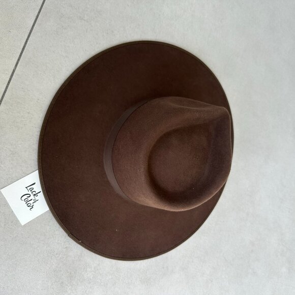 NWT Lack Of Color The Mirage Boater Hat In Chocolate Brown Wide Brim Suede Band - Picture 4 of 8